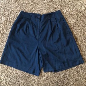 Lady Player Golf Shorts Ladies Size 10 Navy Blue Golfer Longer Shorts Wide leg